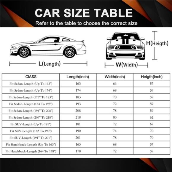 Car Cover for Automobiles All Weather Waterproof, Universal Fit Sedan Dodge - Picture 6 of 7